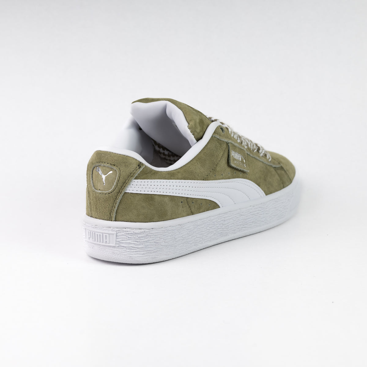 puma suede xl Olive Green White W