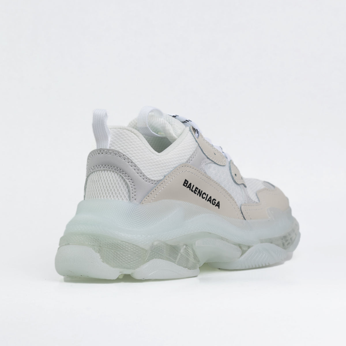 balenciaga triple s white clear sole