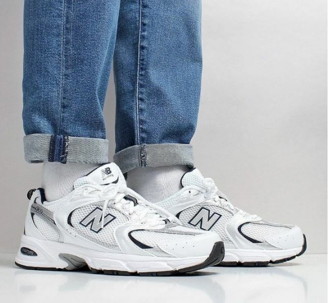 New Balance 530 White Silver Navy
