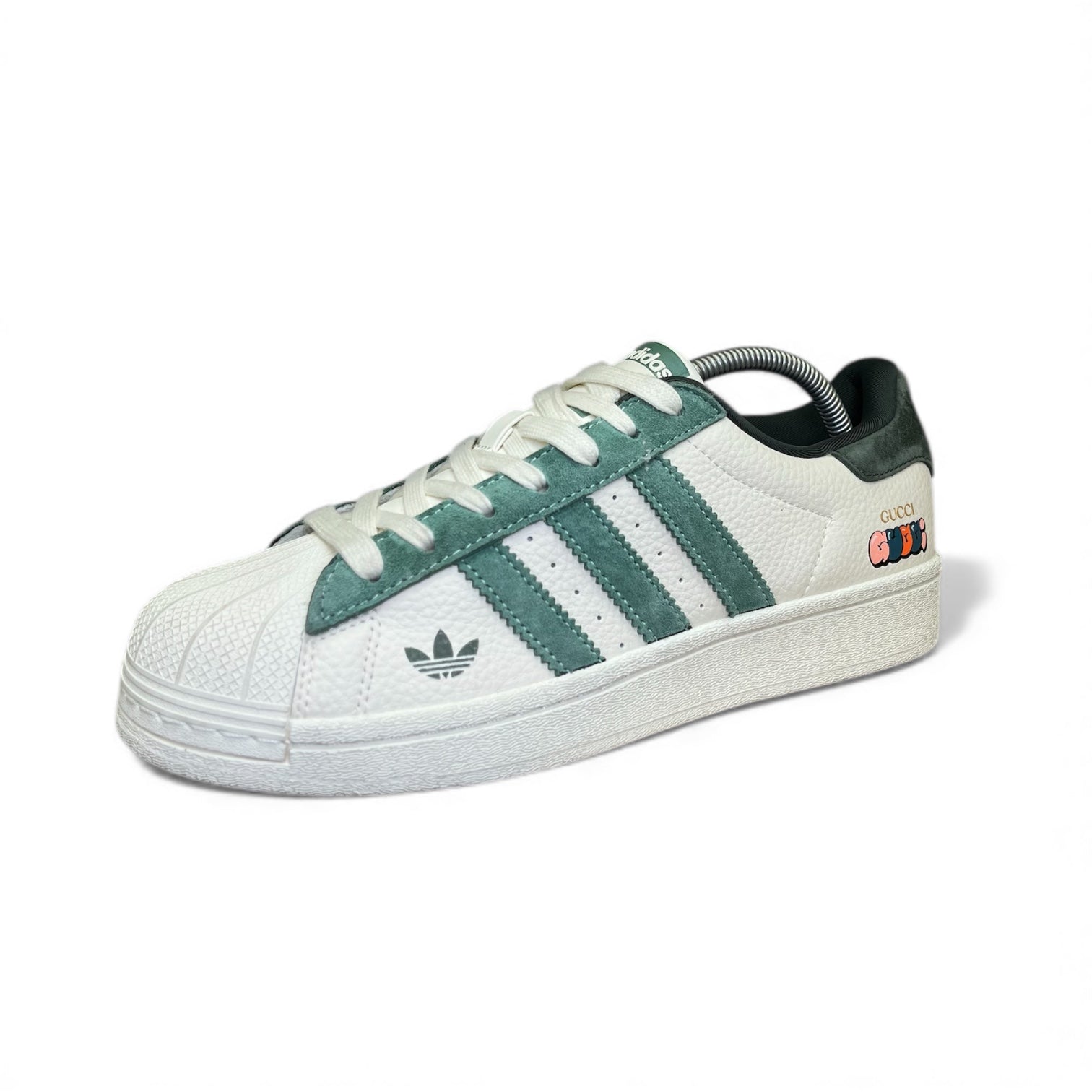 Adidas superstar(white&green) Gucci