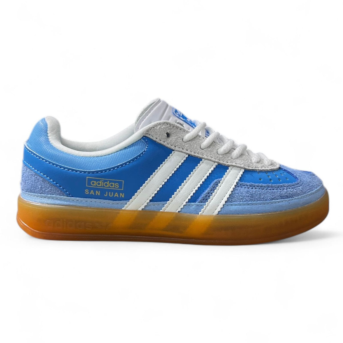 The Adidas Gazelle Indoor Bad Bunny blue