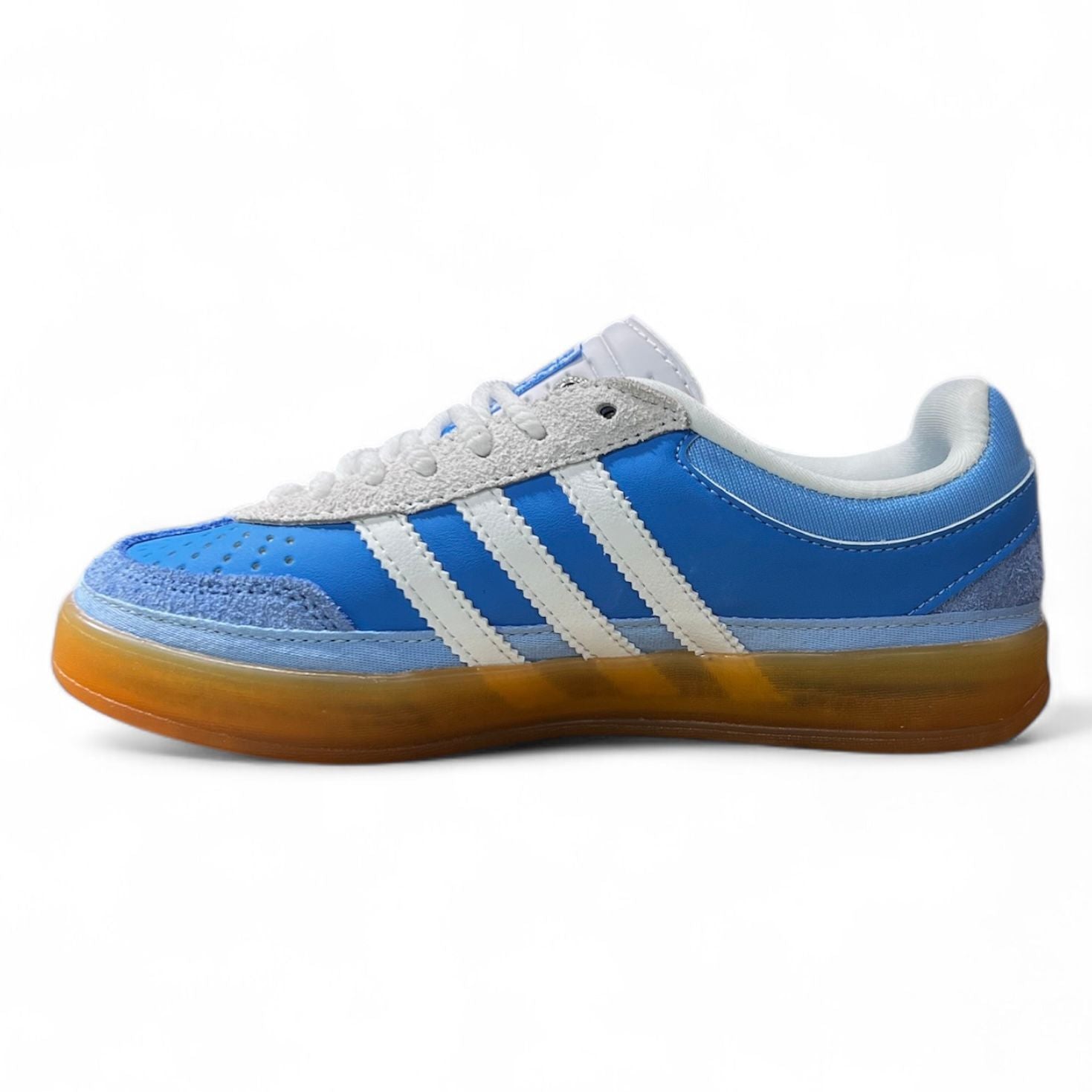 The Adidas Gazelle Indoor Bad Bunny blue
