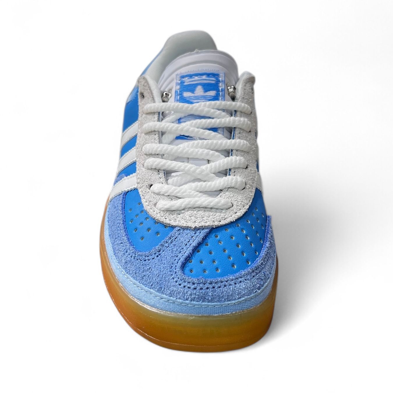 The Adidas Gazelle Indoor Bad Bunny blue