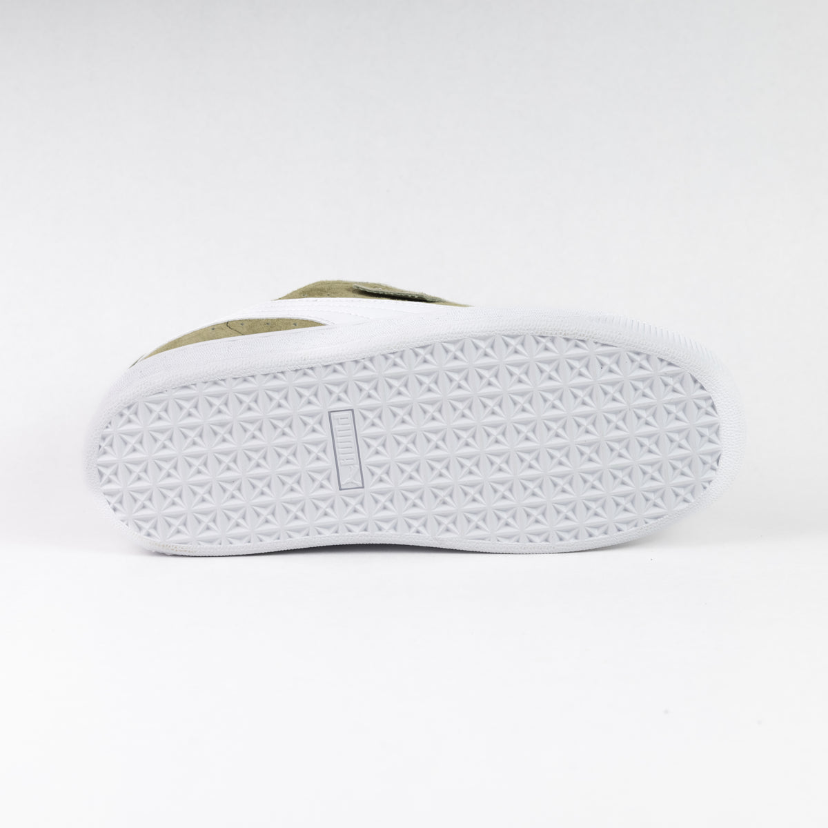 puma suede xl Olive Green White W