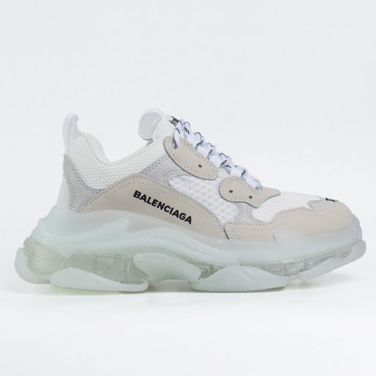 balenciaga triple s white clear sole