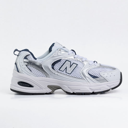 new balance 530 White Silver Navy