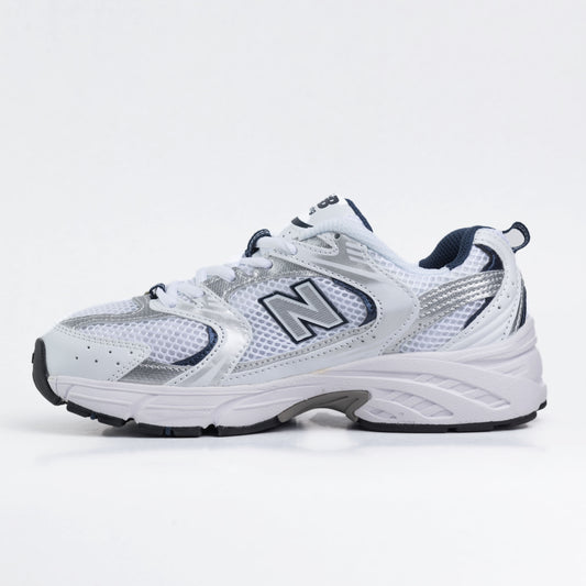 New Balance 530 – White & Silver Navy