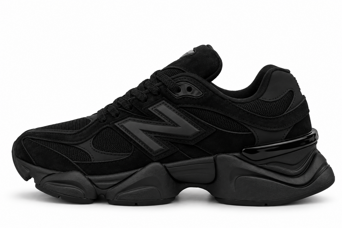 New Balance 9060 Dark Green & Black - rear angle