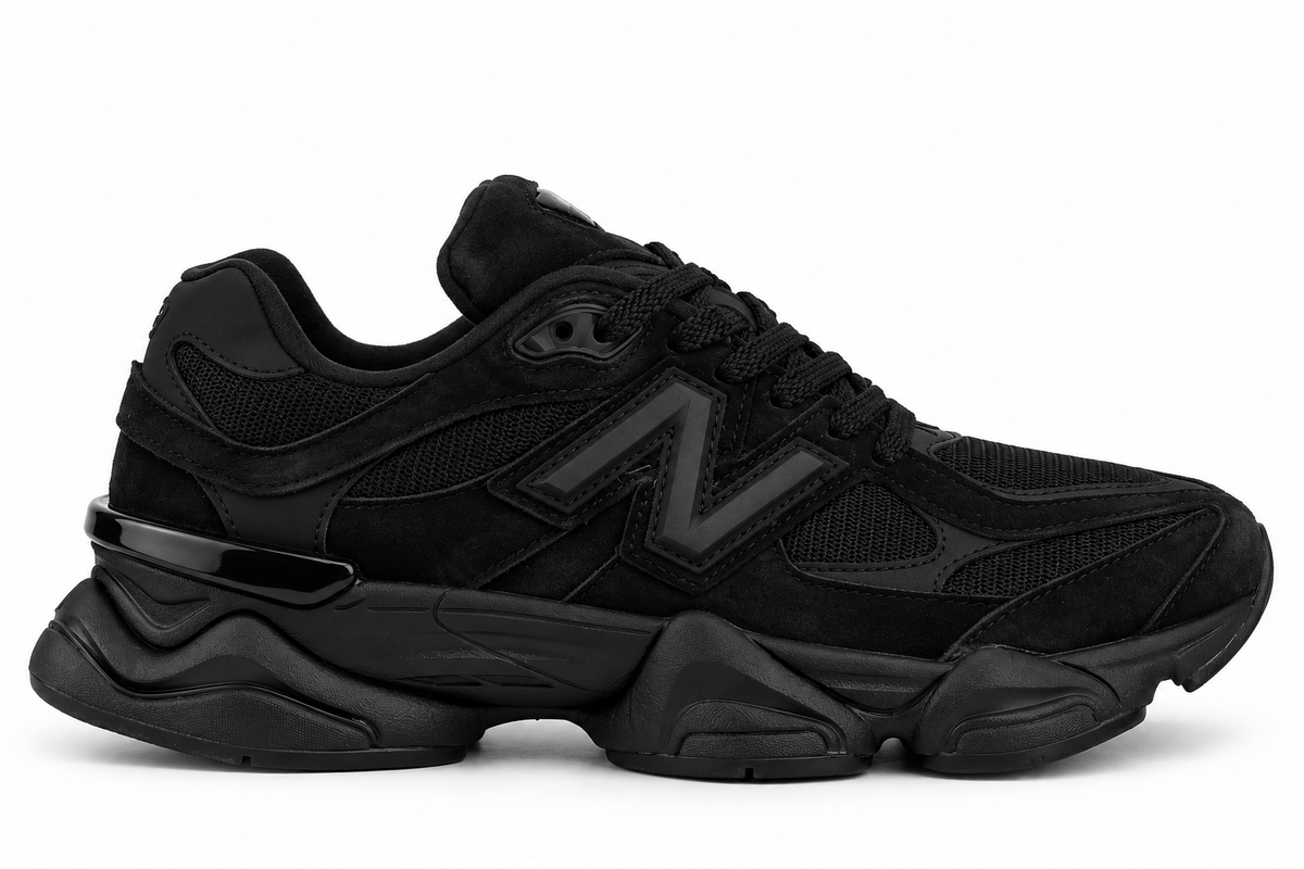 New Balance 9060 Dark Green & Black - side view